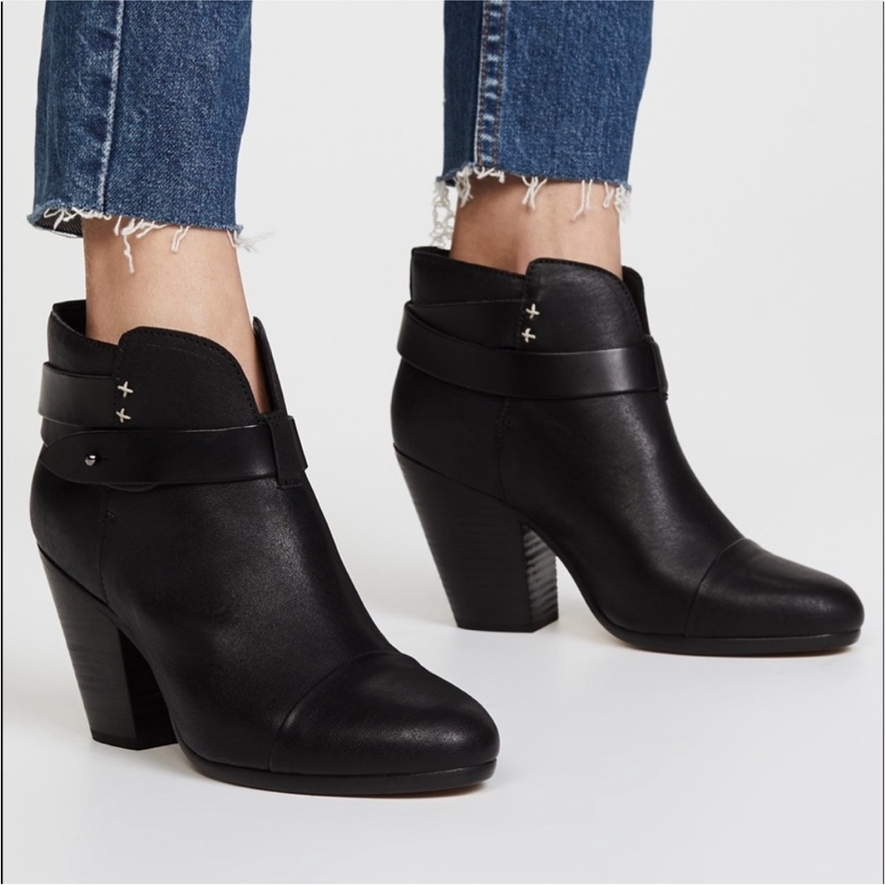 Rag & bone harrow boots in black leather